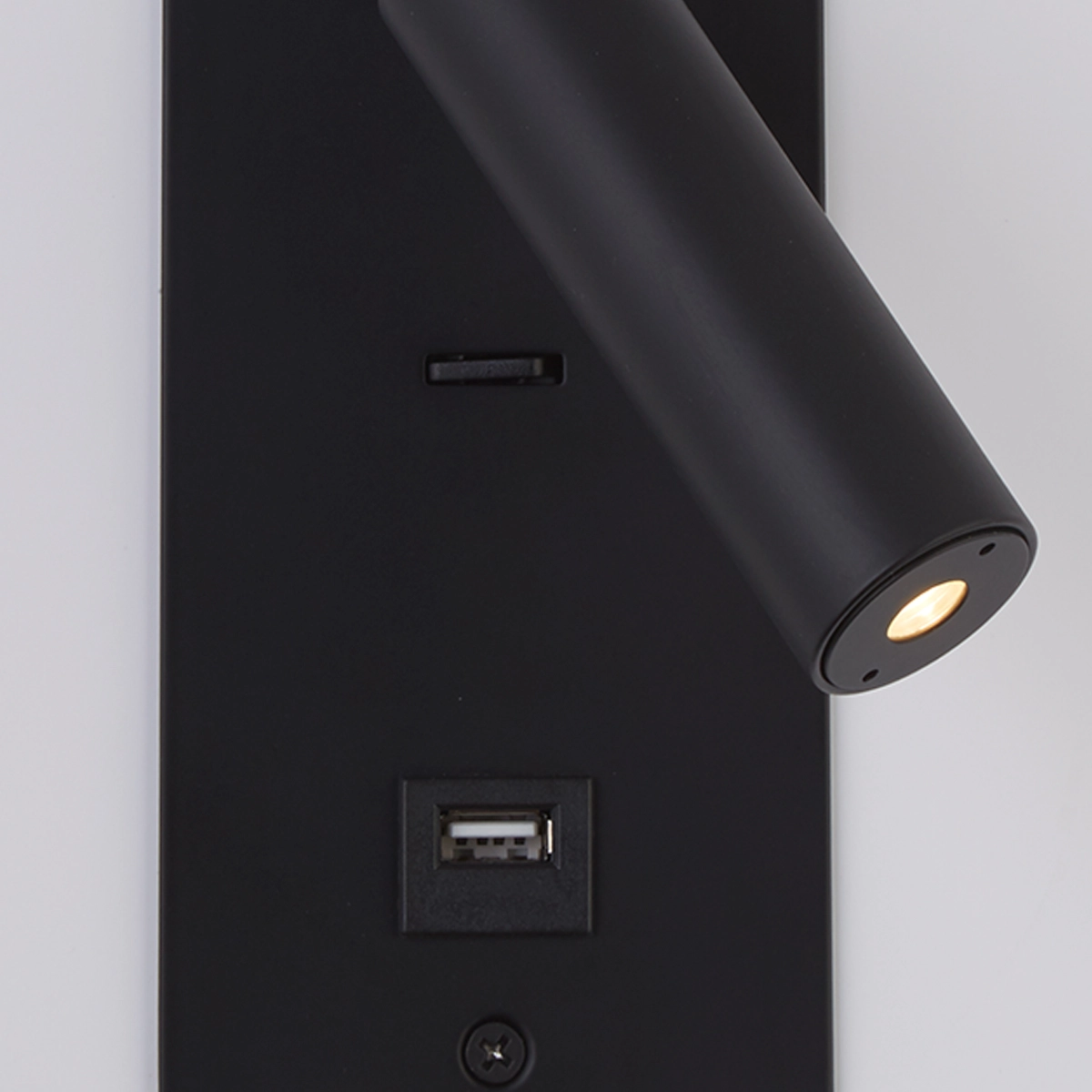 Inbouwbedlampje Victoria zwart met USB Lyora 5053423308715