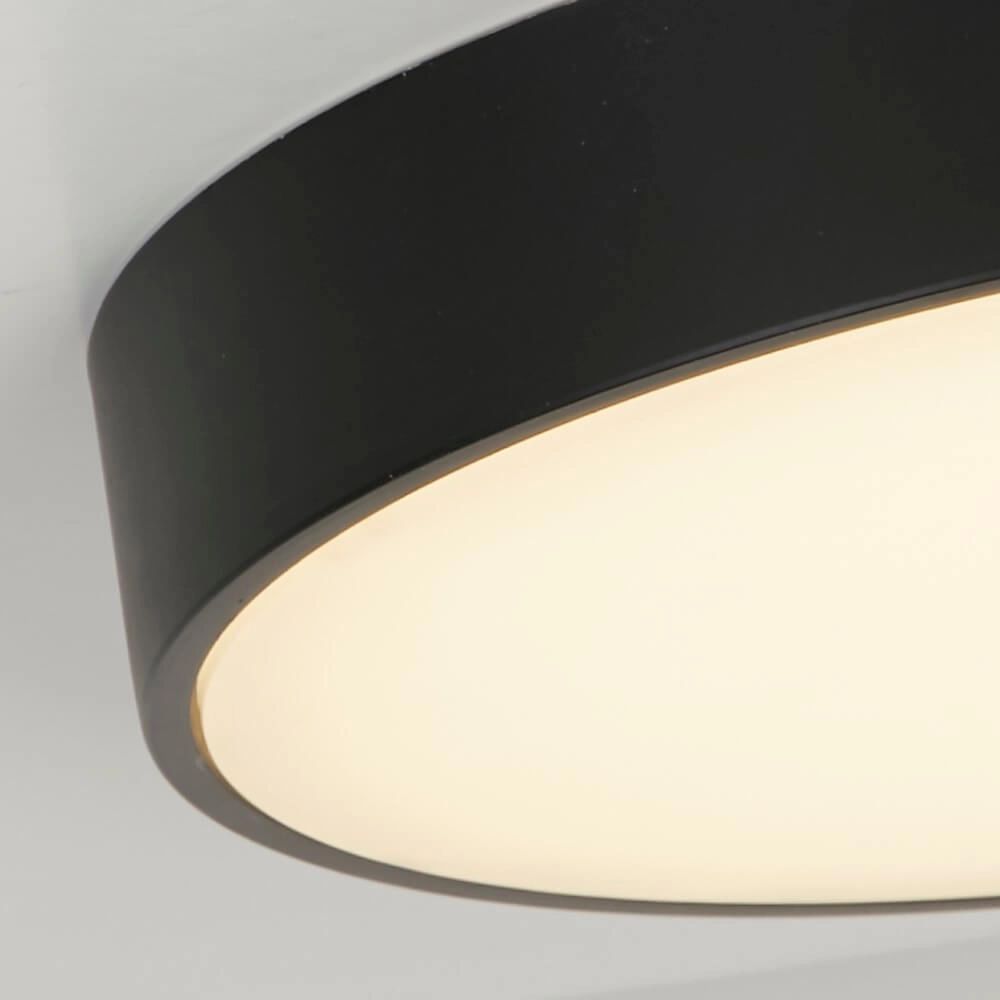 Plafondlamp Palma zwart met wit venster Searchlight 5053423273303