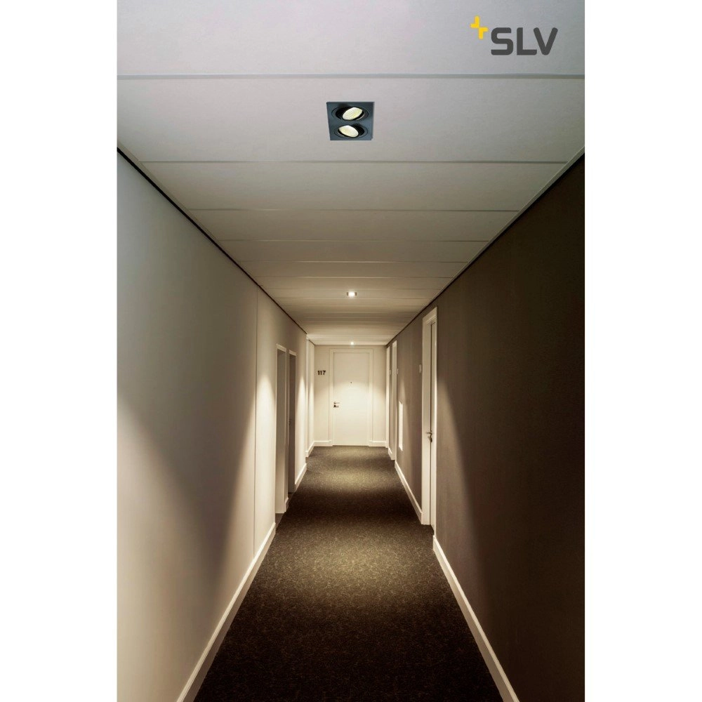 Inbouwspot New Tria 2 LED 2700K zwart met klemveren SLV 4024163150576