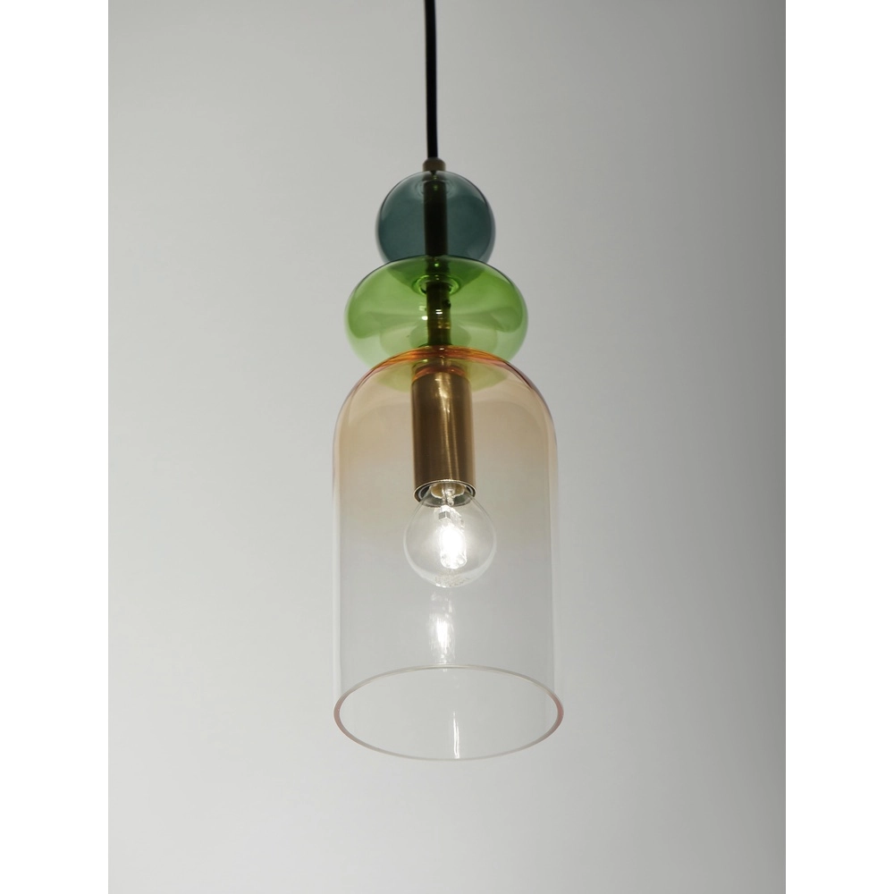 Gekleurde hanglamp Murano oranje Lyora 5212017434203