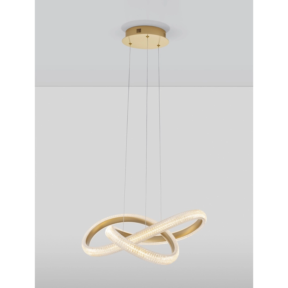 Hanglamp Medora krul goud 52,5cm Lyora 5212017433428