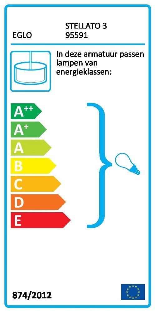 Hanglamp Stellato 3 40cm donkerbruin Eglo 9002759955915