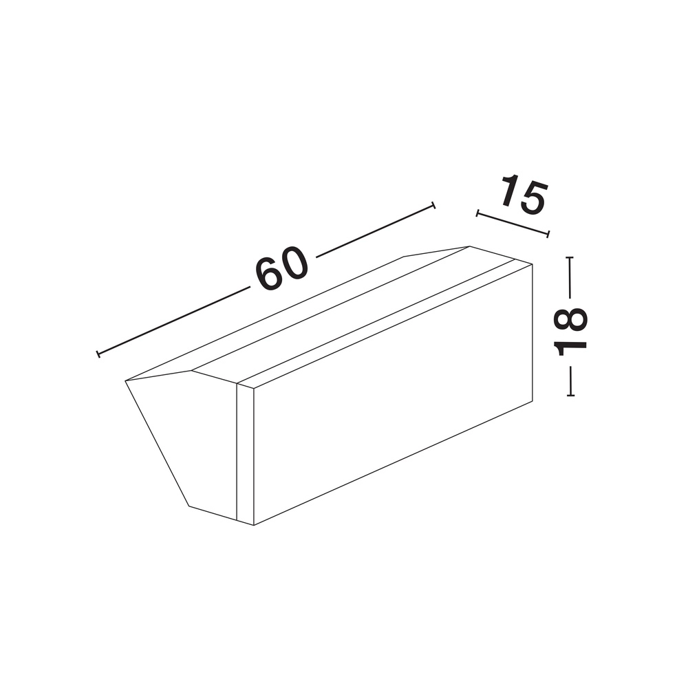 Design wandlamp Keen antraciet 60cm Lyora 5212017470584