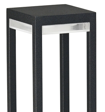 Tuinverlichting vierkant Poast 70cm - zwart Albert 4007235622805