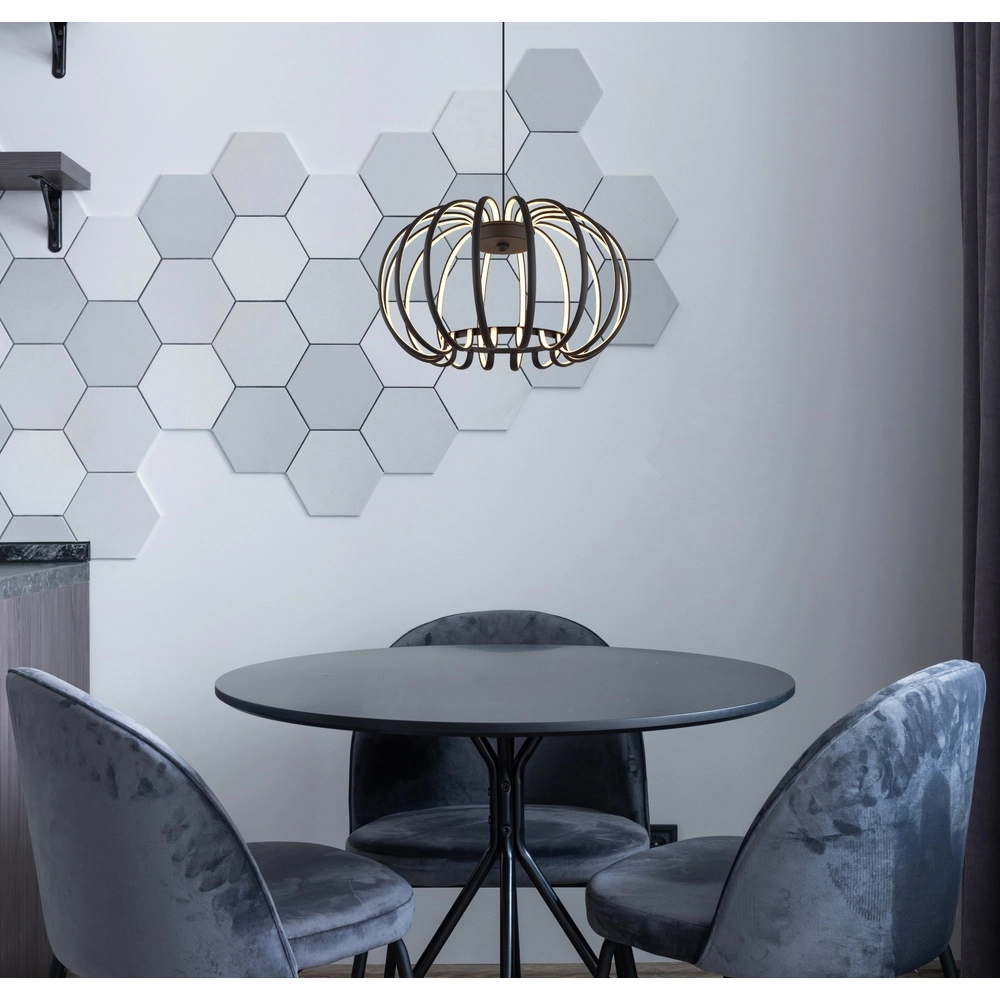 Zwarte hanglamp Ribbon design Globo 9007371575305