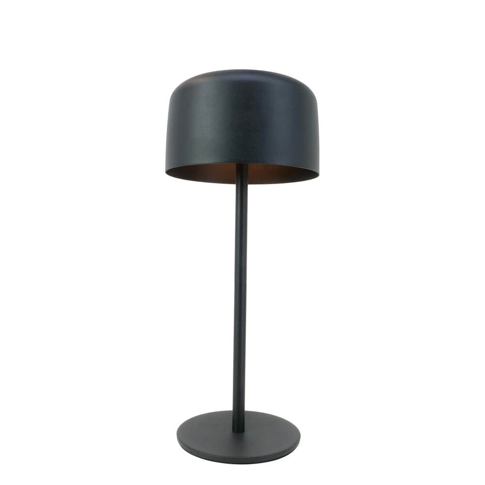 Strakke tafellamp Roccanova solar zwart met usb Strakke tafellamp Roccanova solar zwart met usb