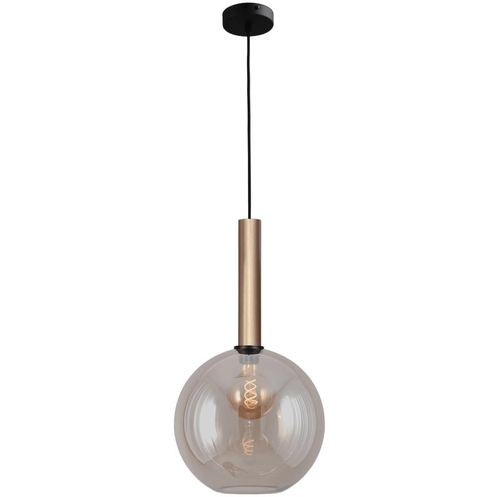 Hanglamp Ø 30cm Bella 2 Messing goud met goud glas