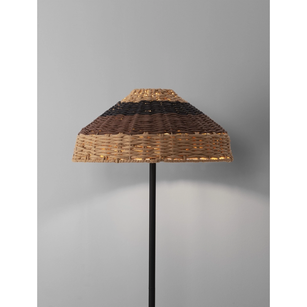 Vloerlamp Caro zwart en rotan Lyora 5212017453013