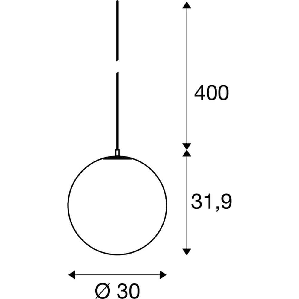 Hanglamp zwart Sun 30 Ø 30cm SLV 4024163293440
