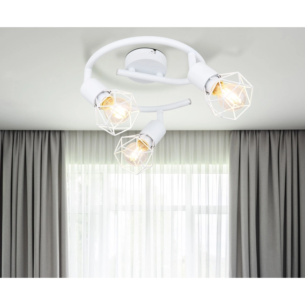 Plafondlamp Xara I 3-lichts wit Globo 9007371400997