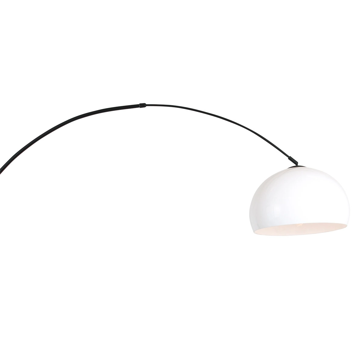 Wand booglamp Sparkled zwart met kap wit Steinhauer 8712746146653