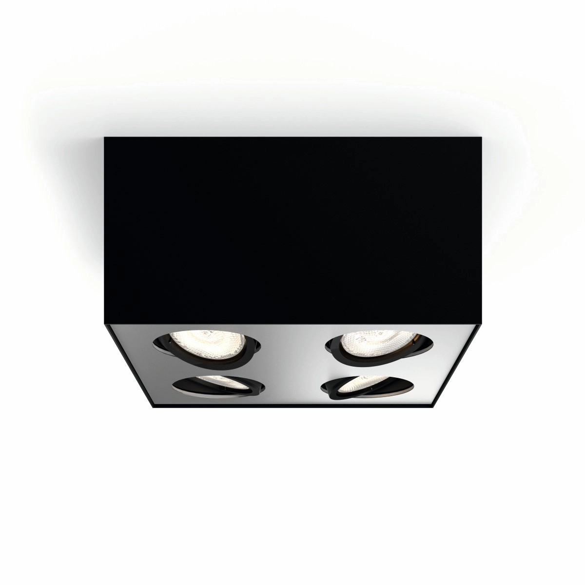 Spotlamp Box 4-lichts zwart