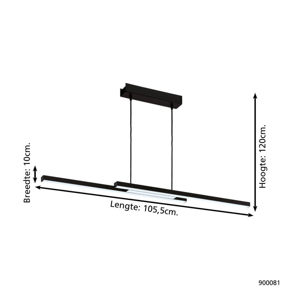 Hanglamp Zigbee Fraioli-Z zwart Eglo 9008606223572