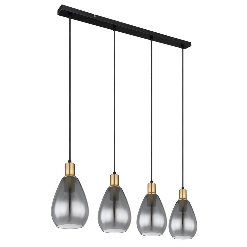 Hanglamp Fanni 4-lichts zwart Globo 9007371436613