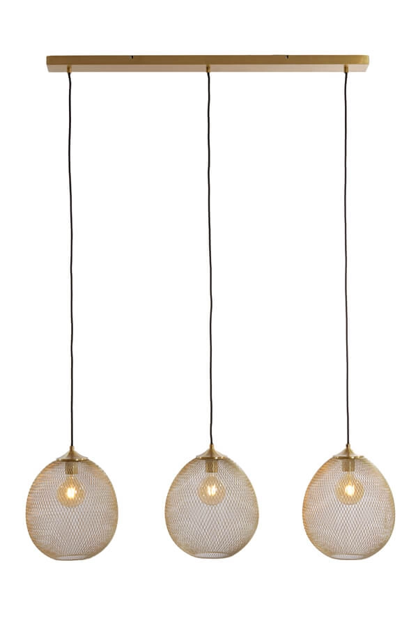 Gouden hanglamp Moroc 3-lichts