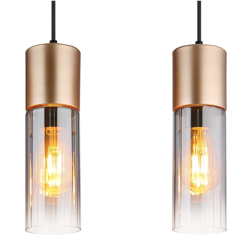 4-lichts hanglamp Annika bruin design Globo 9007371531905