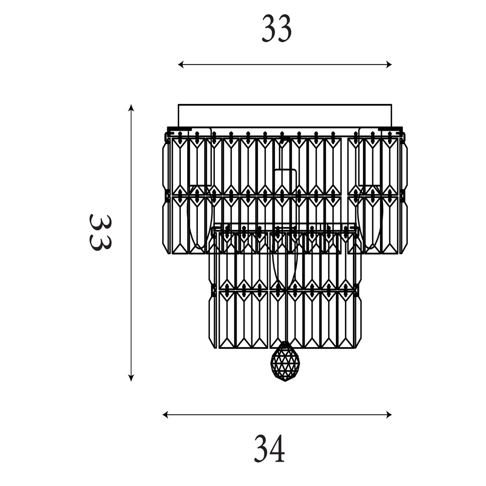Plafondlamp Empire antiek messing Ø 34cm Searchlight 5053423303864