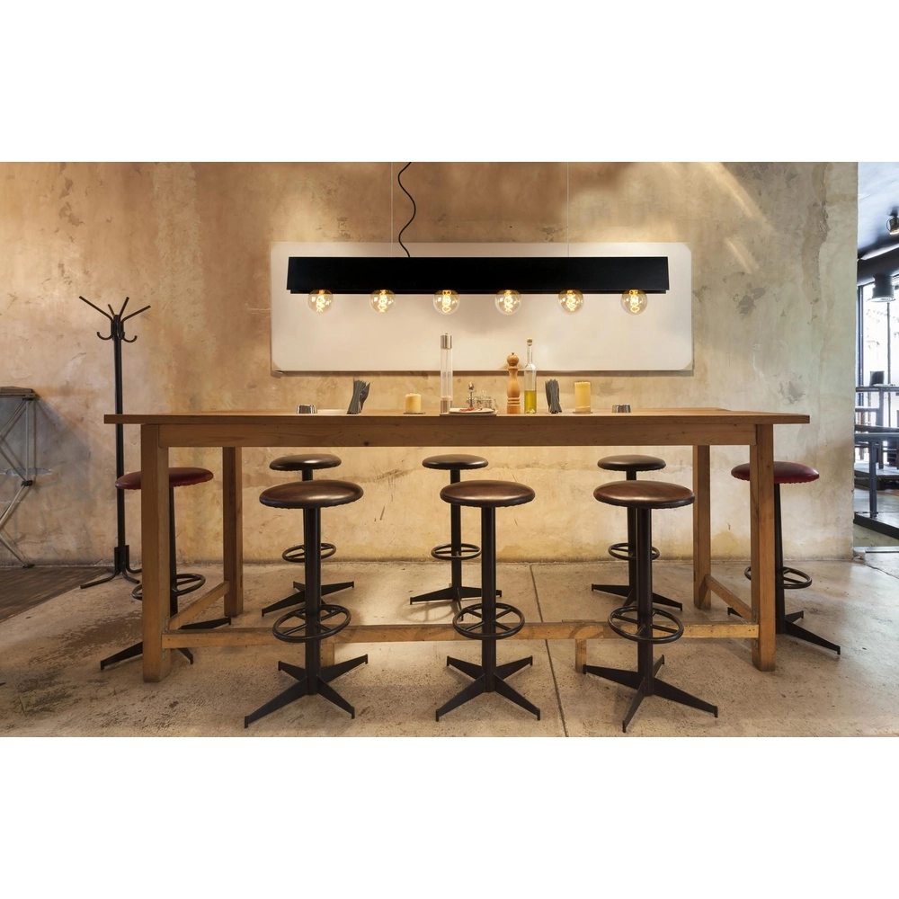 Design hanglamp Surtus 6-lichts zwart Lucide 5411212302410