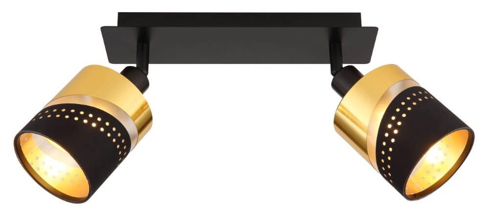 2-lichts plafondspot Or zwart met goud Globo 9007371449705