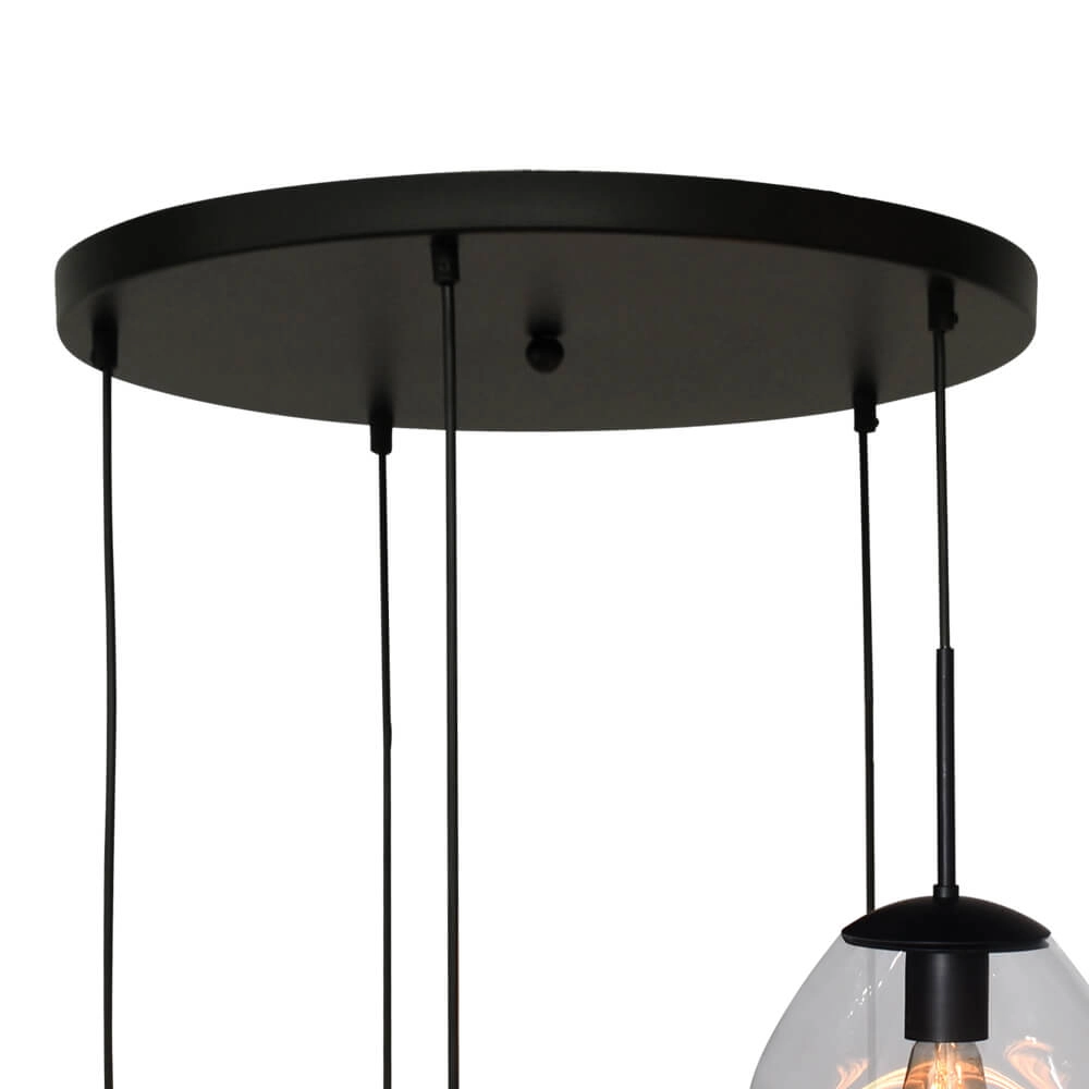 Vide hanglamp Lava 5x helder glas Ø 24cm Masterlight 8718121286518