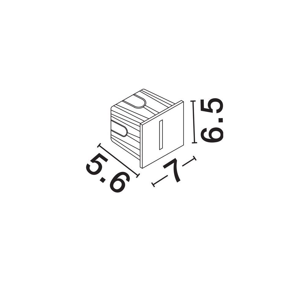 Inbouwlamp Aizen vierkant wit Lyora 5212017481443