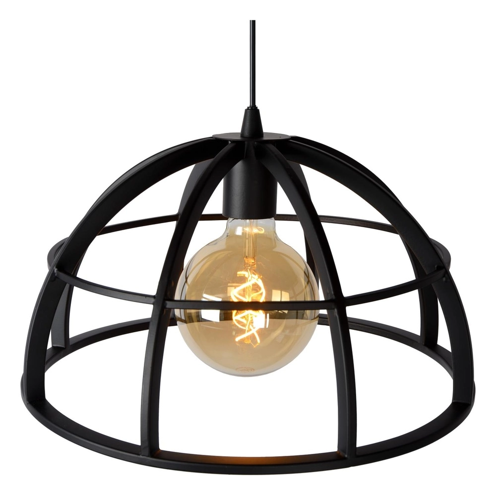 Hanglamp Dikra industrieel zwart Lucide 5411212761002
