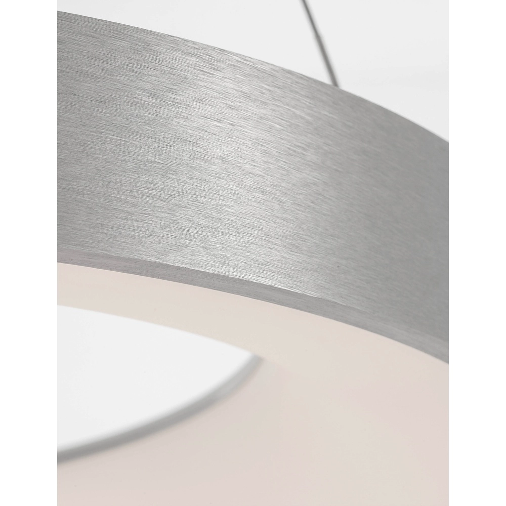 Hanglamp Rando Thin zilvergrijs Ø 60cm Lyora 5212017420251