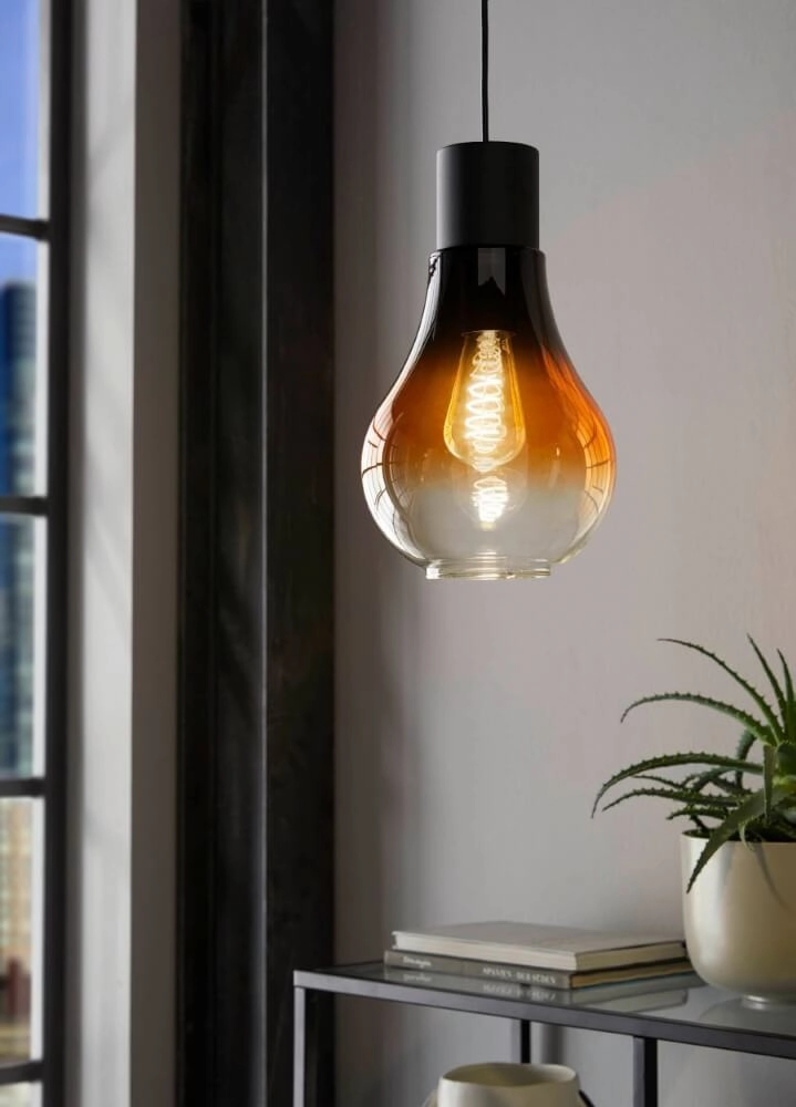 Amber  glas hanglamp Chasely Ø 20cm Eglo 9002759434595