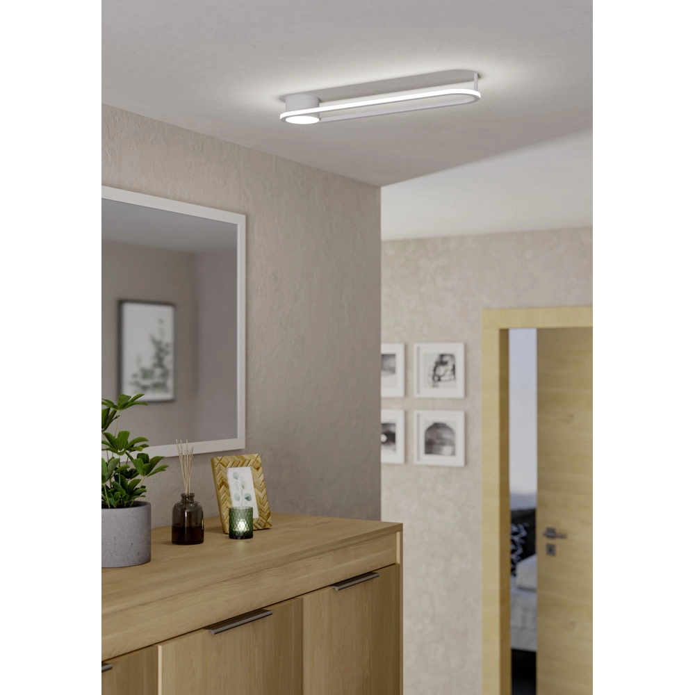 Strakke plafondlamp Collecorvino wit Eglo 9008606356638