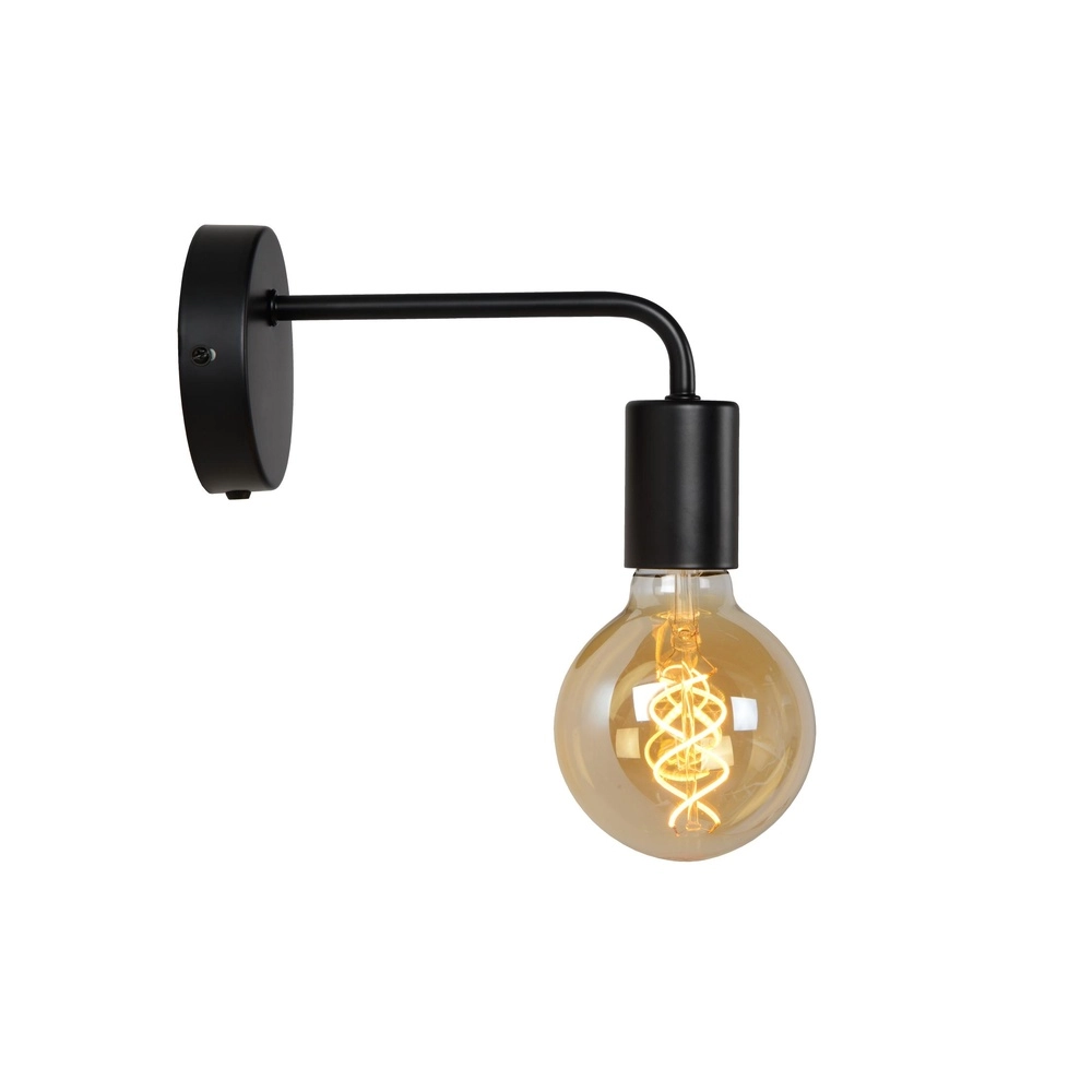 Zwarte wandlamp Scott design Lucide 5411212450654