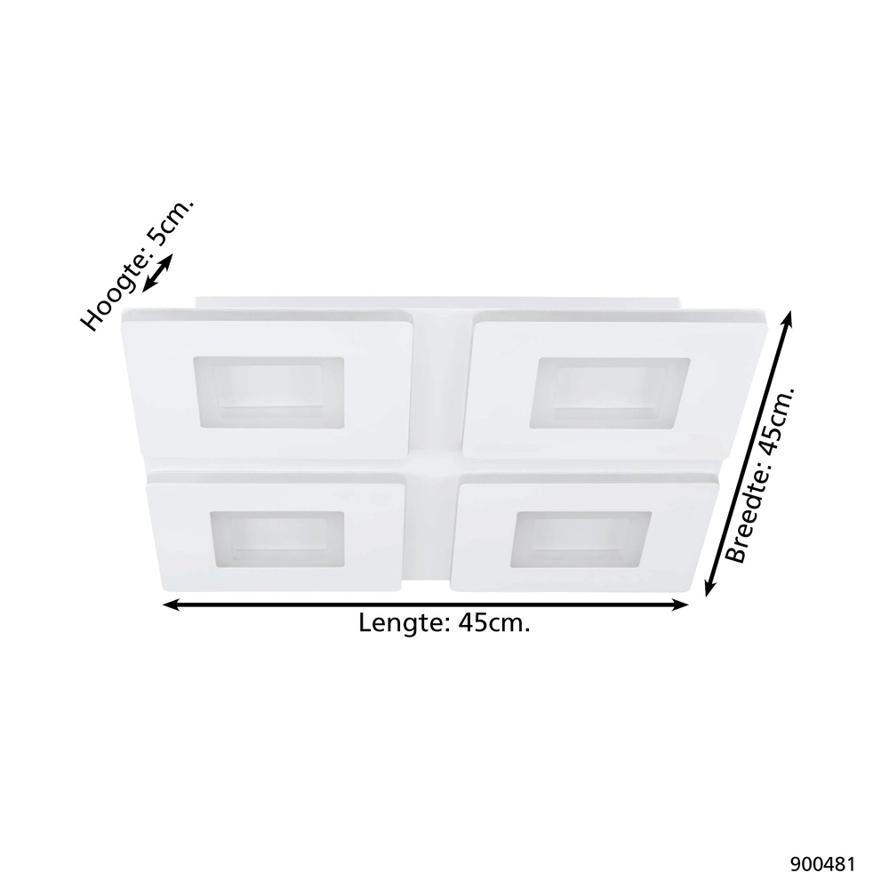 Led plafondlamp Padrogiano-Z Zigbee - 45x45cm Eglo 9008606244164