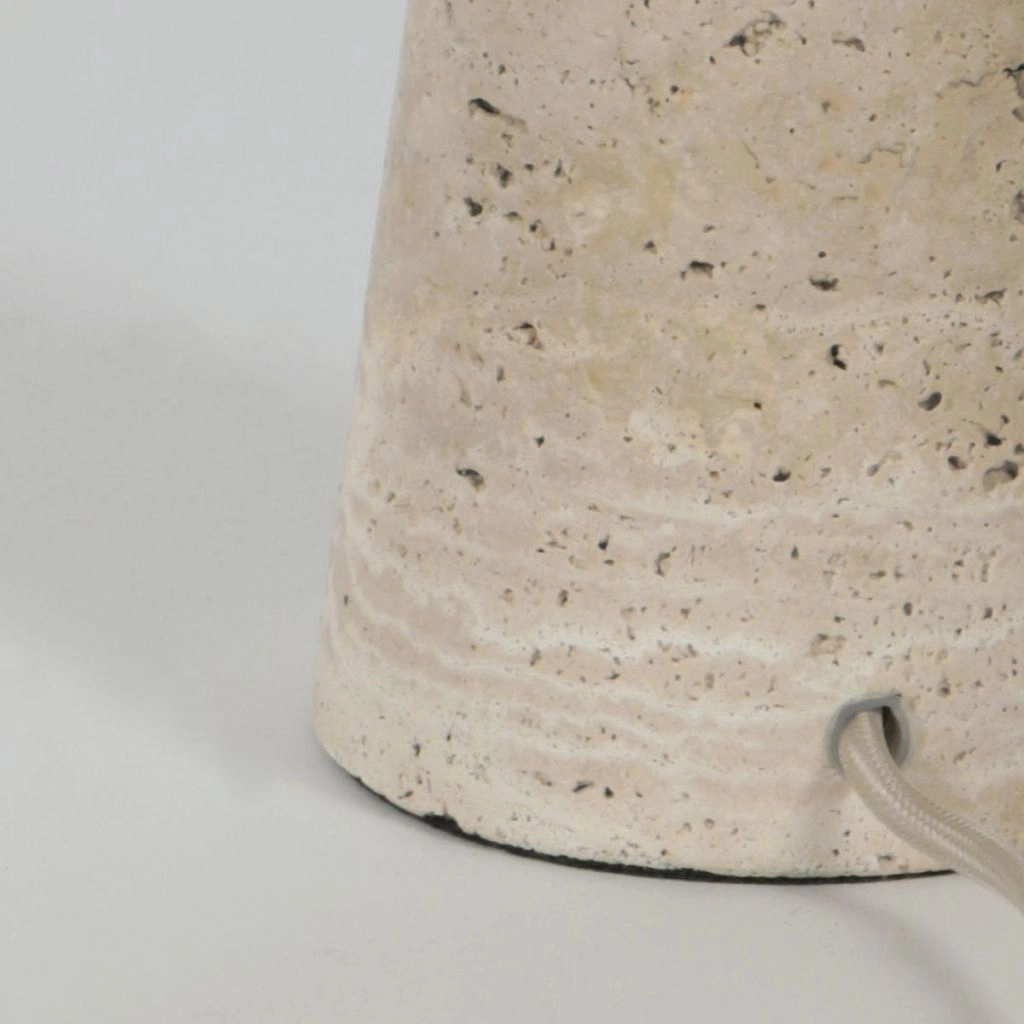 Tafellamp steen Travino met witte kap Ø20cm Steinhauer 8712746183528