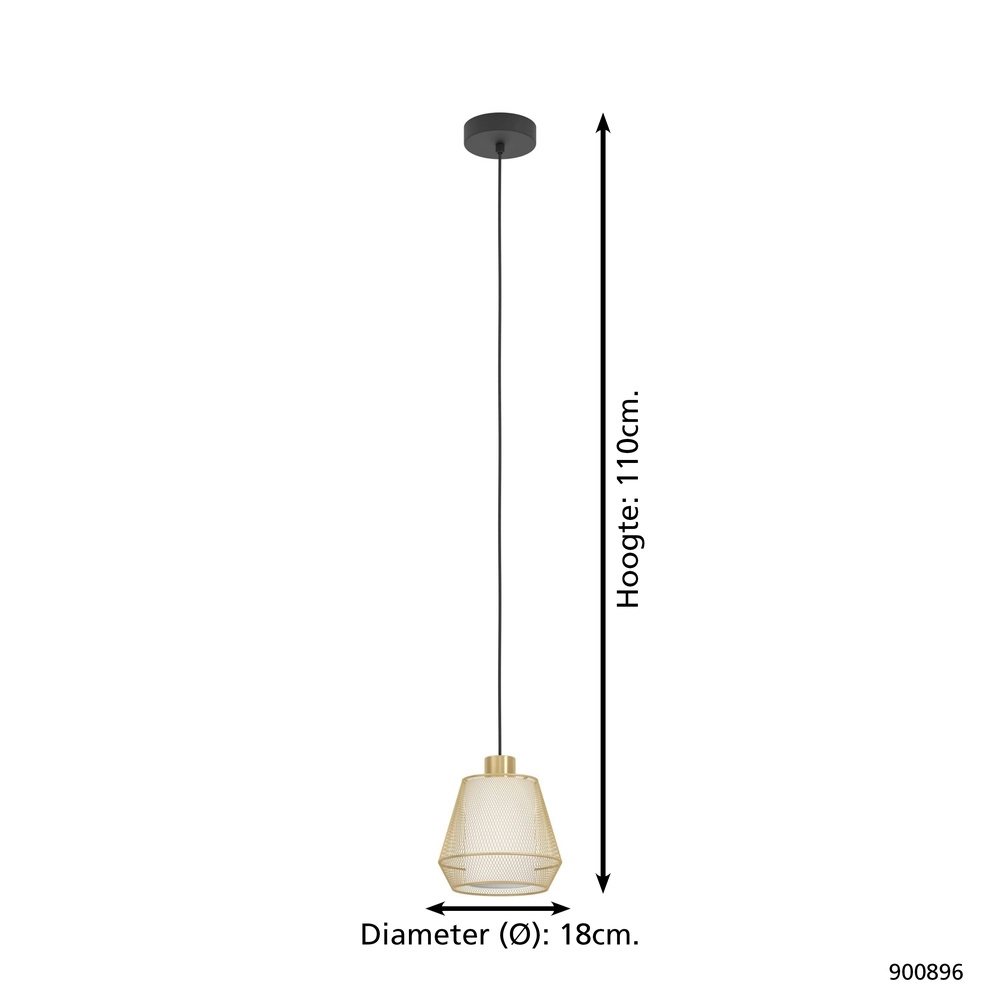 Gouden hanglamp Ciudadela Ø 18cm Eglo 9008606274673
