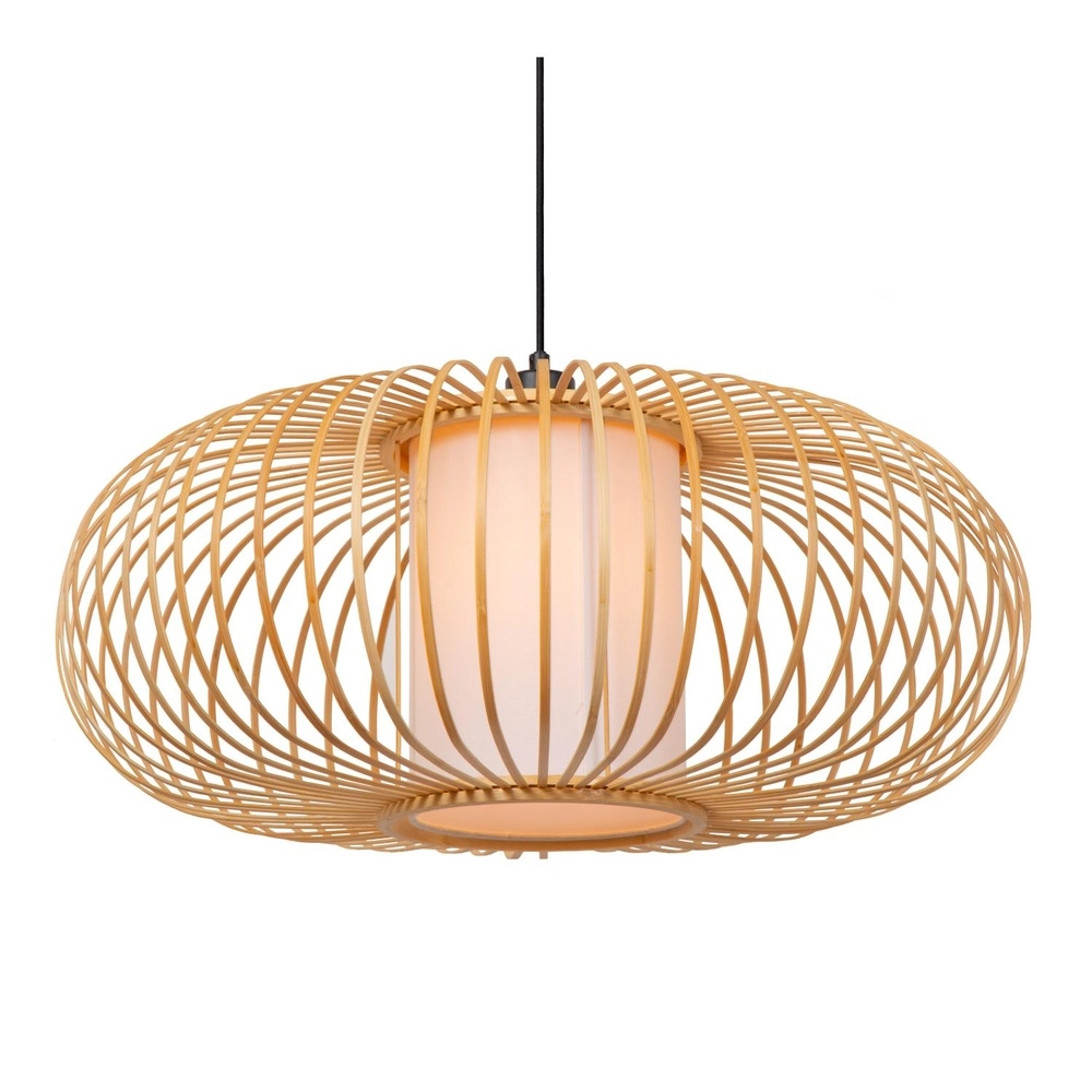Hanglamp Thuline Ø 60cm houtlook Lucide 5411212051783