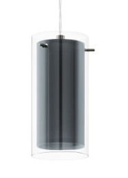 Eetkamer hanglamp Pinto Textil 4-lichts met smoke glas Eglo 9002759992873