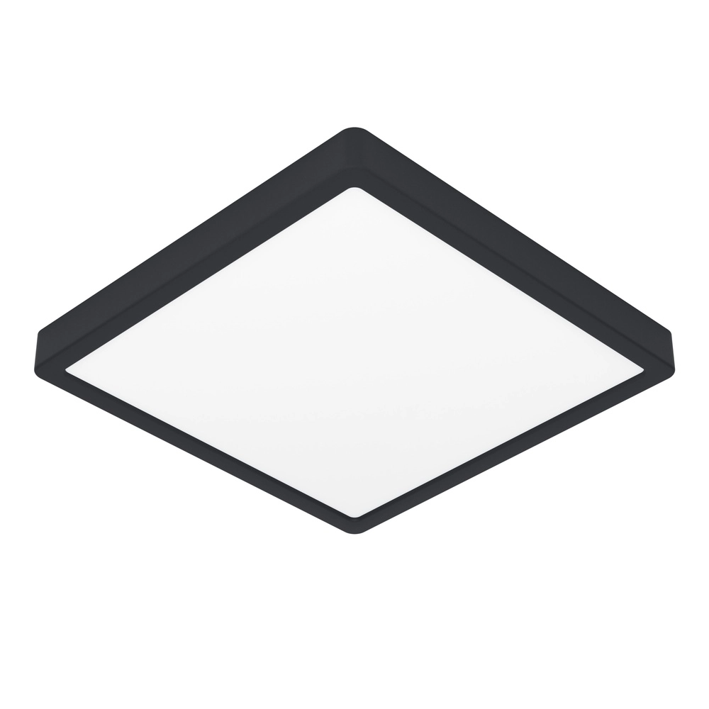 Led plafonnière Fueva 6 vierkant - zwart - 29x29cm