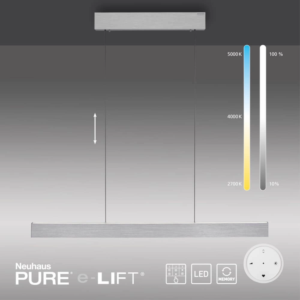 Design hanglamp Pure E-Motion aluminium Paul Neuhaus 4012248372920
