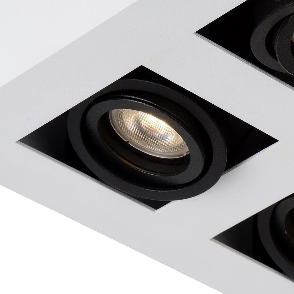 Plafondspot Xirax 4 x 5W wit Lucide 5411212092359