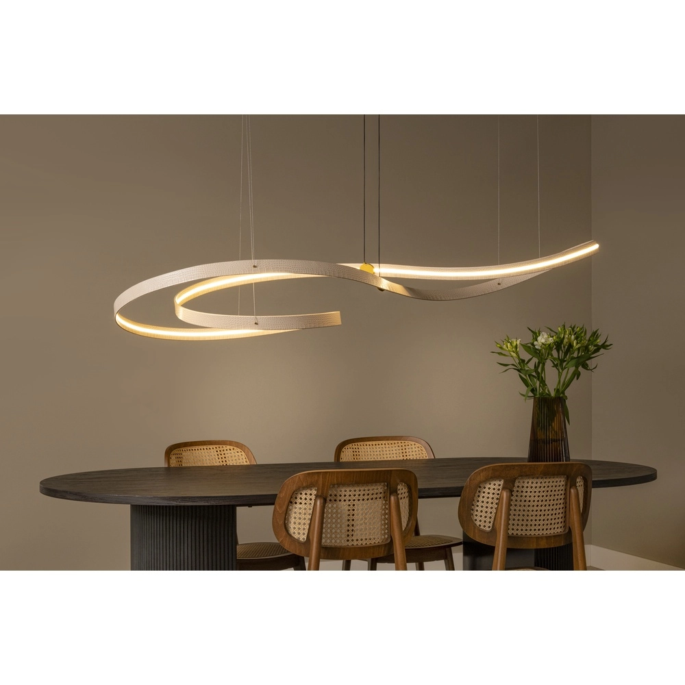 Moderne led hanglamp Slalom Zand met effect Premium by Lucide 5411212135131