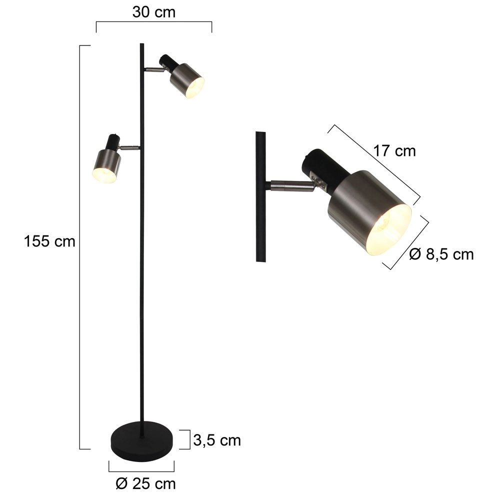 Vloerlamp Fjorgard Steinhauer 8712746125122
