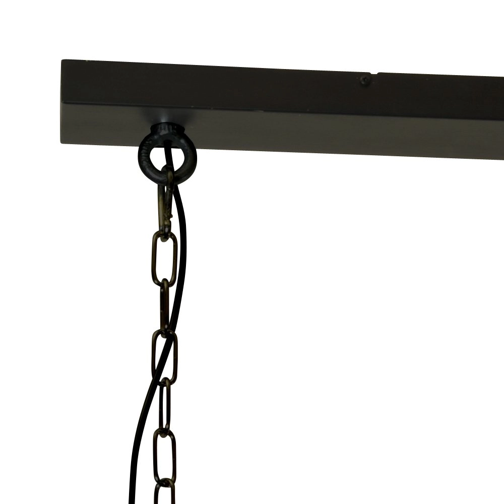 Landelijke eettafellamp Industria 2x27 bruin met zwart 2-lichts Masterlight 8718121231488