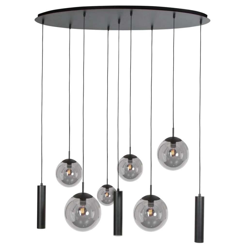 Design hanglamp Bollique 9-lichts zwart