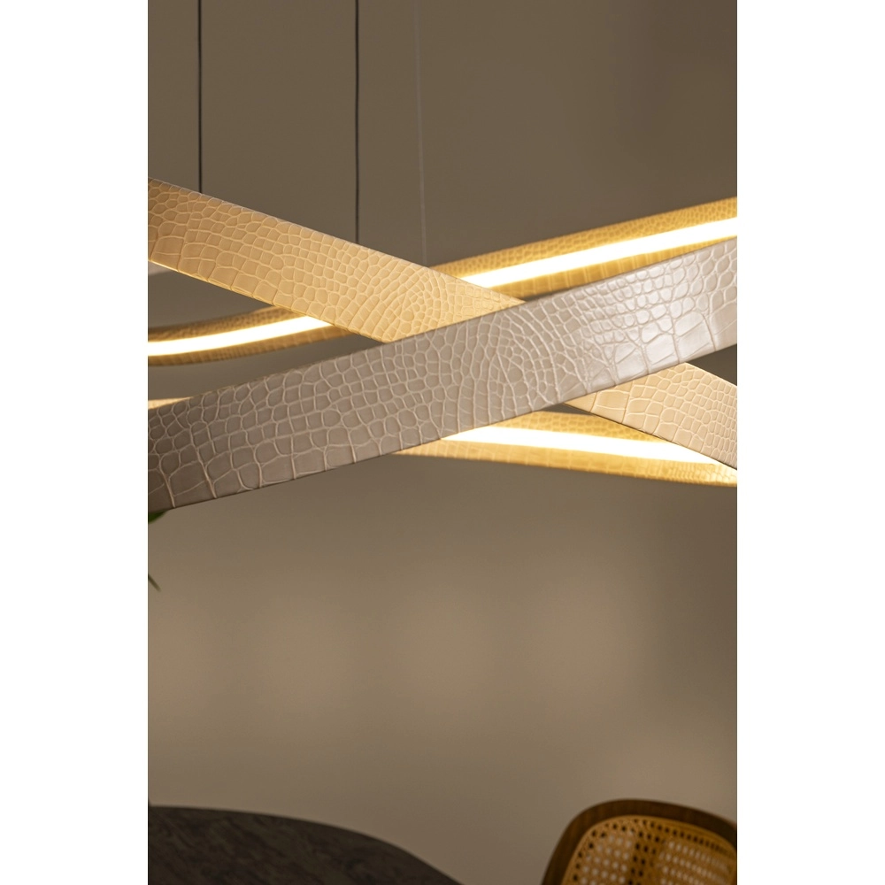 Moderne led hanglamp Slalom Zand met effect Premium by Lucide 5411212135131