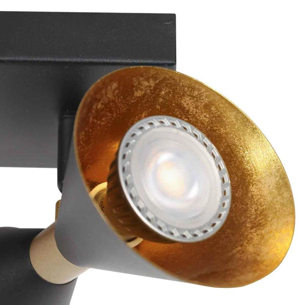 Design wandlamp Preto zwart met goud Steinhauer 8712746176285