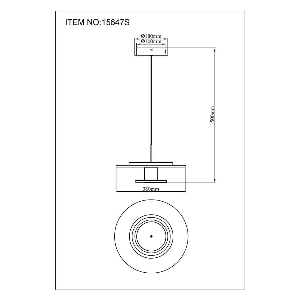 Zwarte hanglamp Carter Ø 38cm met vilt Globo 9007371474745