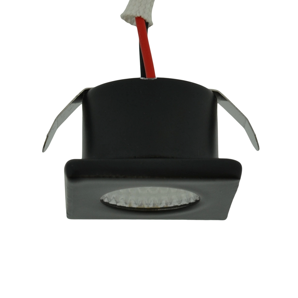 Vierkant inbouwspotje Forte Mini zwart Lyora 8716803509511