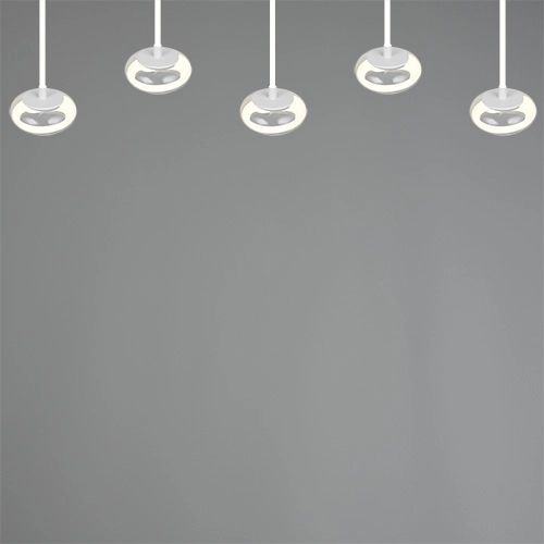 5-lichts design hanglamp Tarsia wit Trio 4017807683400