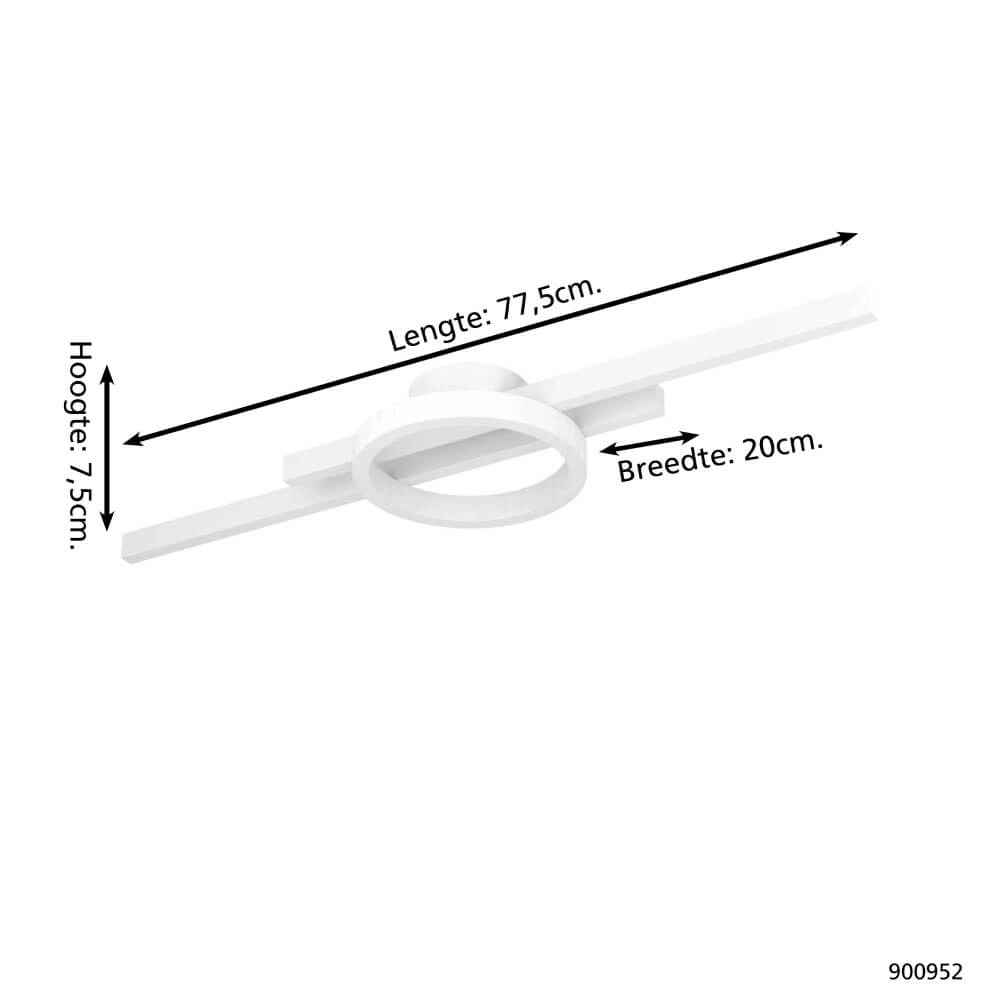 Zwarte led plafondlamp Amandolo Eglo 9008606275045