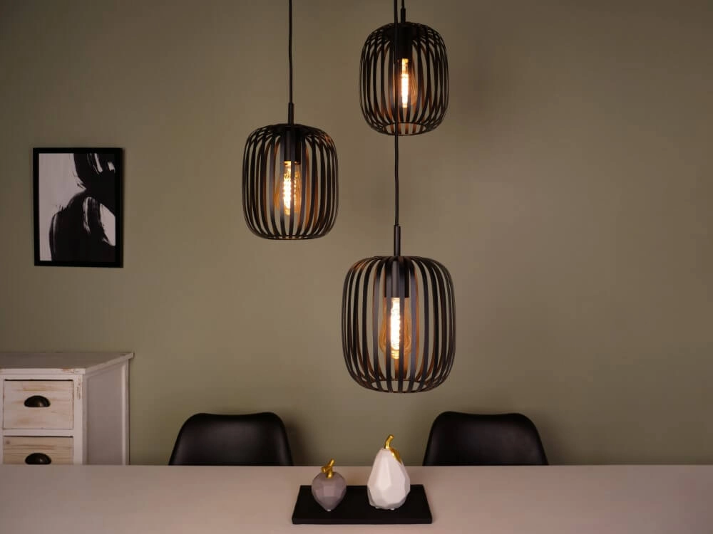 Zwarte hanglamp Romazzina 3-lichts Eglo 9008606258567