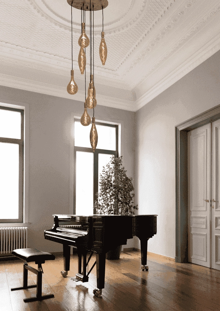 Gouden hanglamp Aton 8-lichts Masterlight 8718121188812